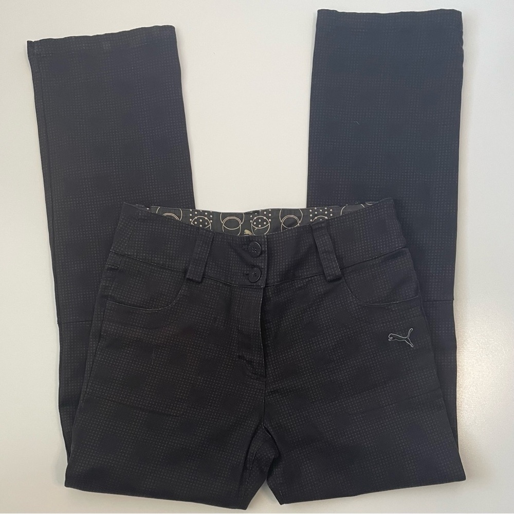 Puma Black Checkered Gray Dot Pattern Double Butt… - image 7